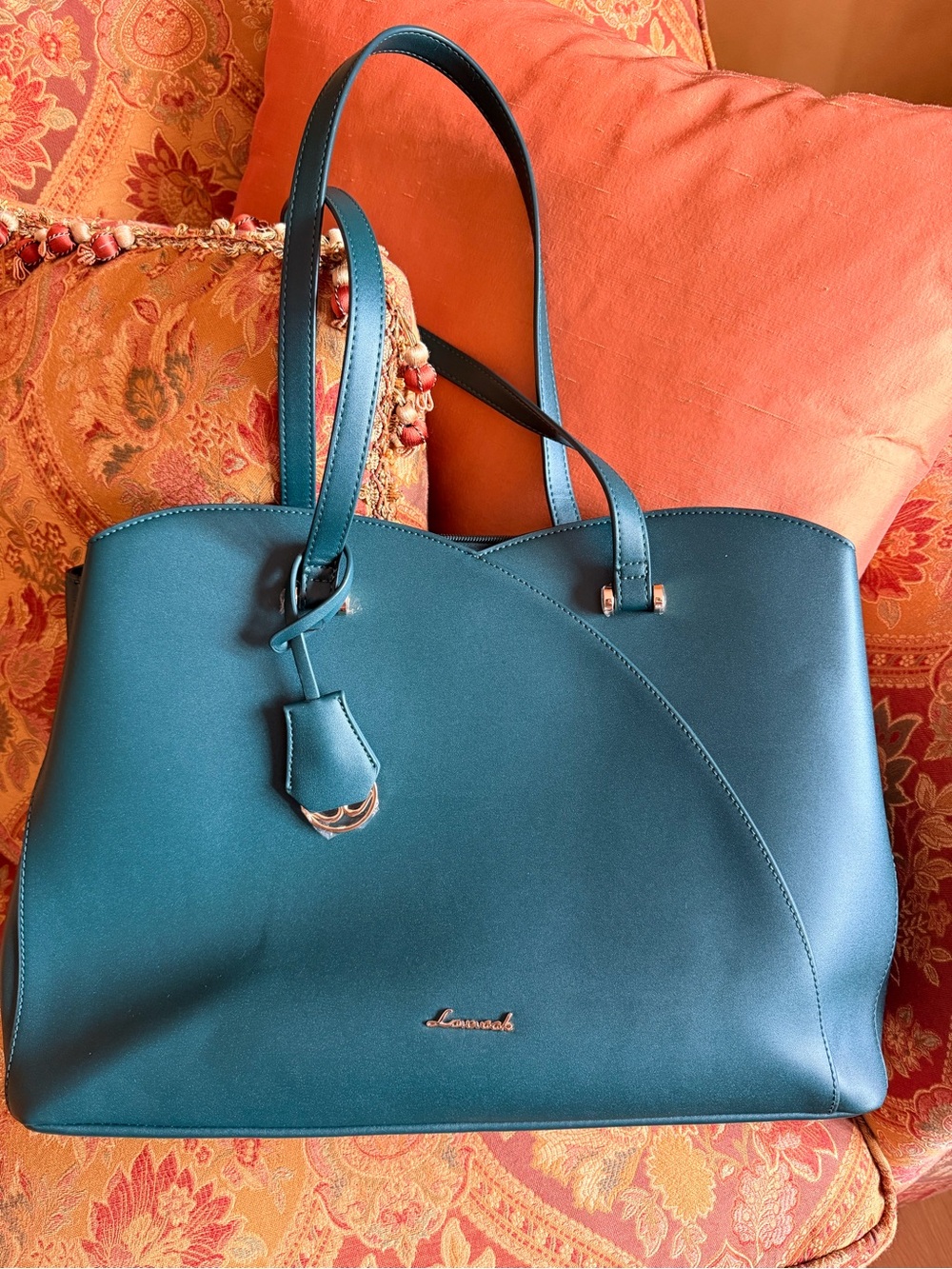 Lovevook Teal Large Laptop Work Tote Shoulder Bag